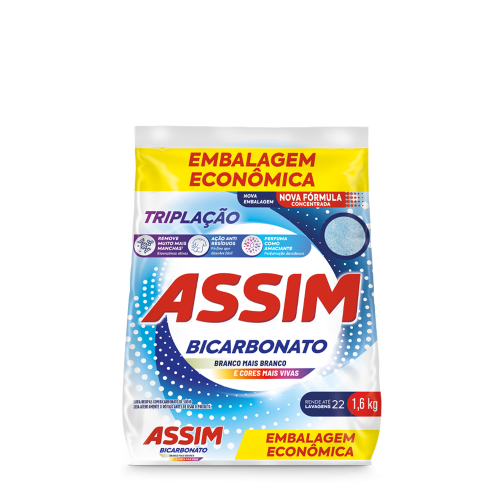 ASSIM DET PO TRIPLACAO EMB ECON 1,6 KG - BICARBONATO cx COM 10 UM