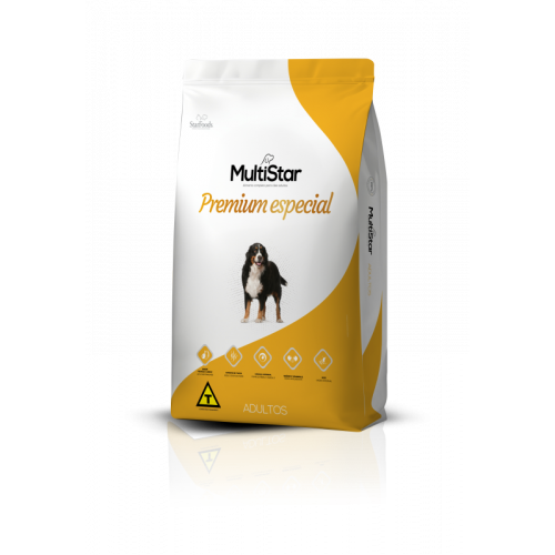 ALIM CAES MULTI STAR 15KG - ADULTO PT COM 1 UM