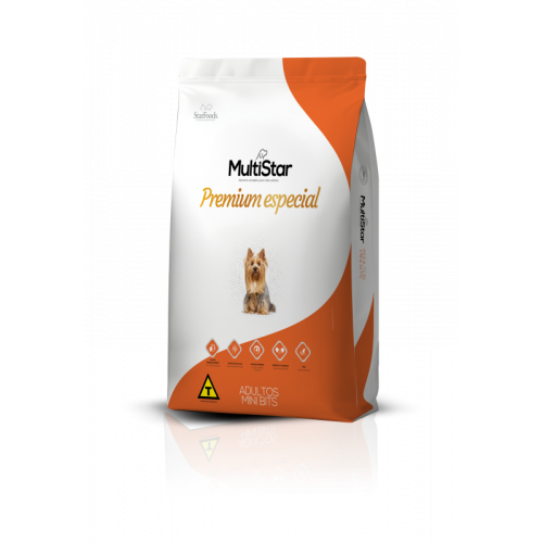 ALIM CAES MULTI STAR 1KG - ADULTO MINI FD COM 5 UM