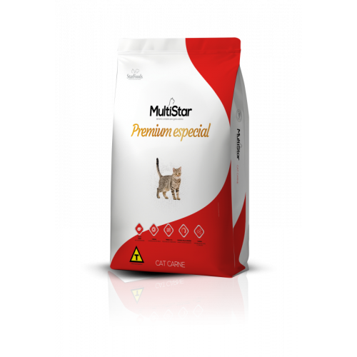 ALIM GATOS MULTI STAR 1KG - CARNE FD COM 5 UM