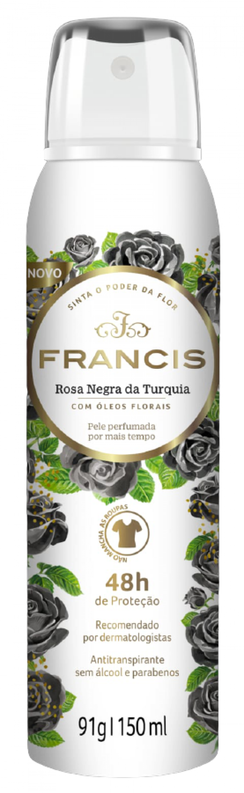 DESODORANTE AEROSOL FRANCIS 150ML - CLÁSSICO PRETO UM COM 1 UM