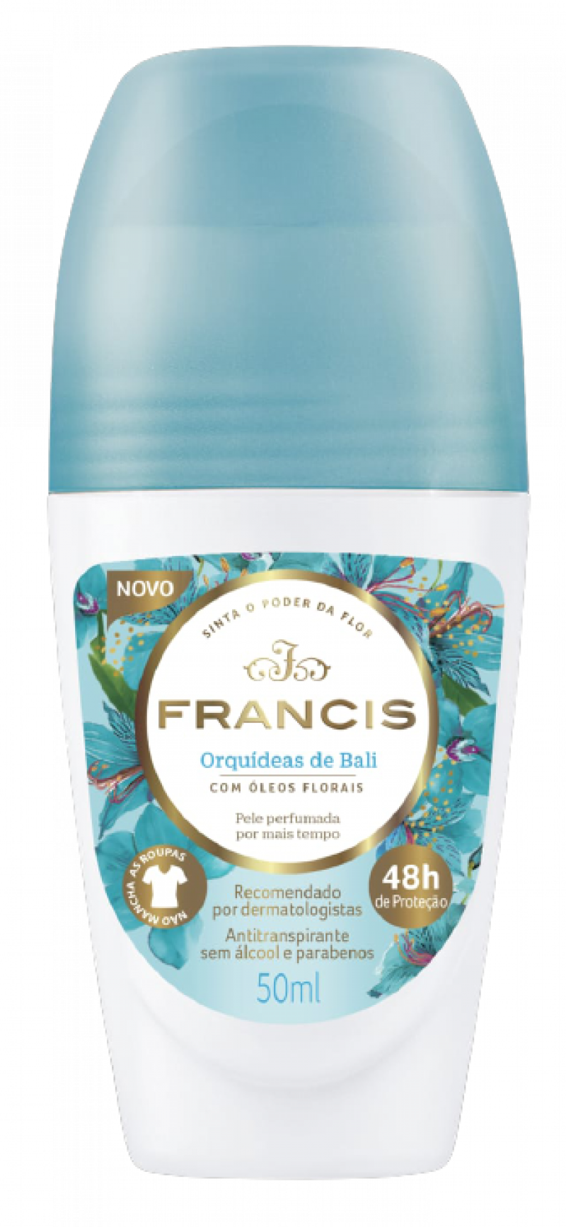 DESODORANTE ROLLON FRANCIS 50ML - CLÁSSICO AZUL UM COM 1 UM