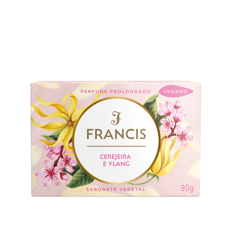 SABONETE EM BARRA FRANCIS 90G - CLÁSSICO ROSA DZ COM 12 UM