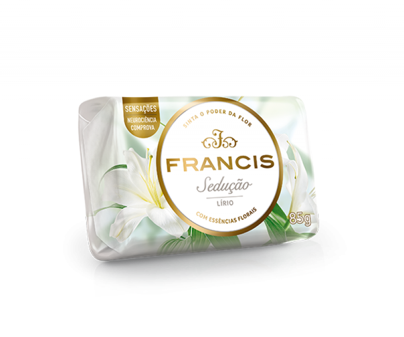 SABONETE EM BARRA FRANCIS SUAVE 85G - BRANCO DZ COM 12 UM