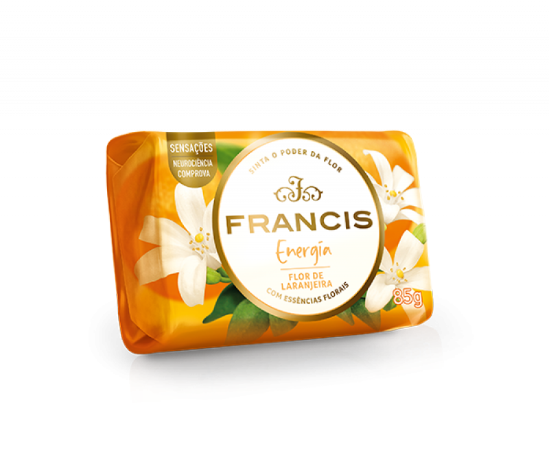 SABONETE EM BARRA FRANCIS SUAVE 85G - LARANJA DZ COM 12 UM