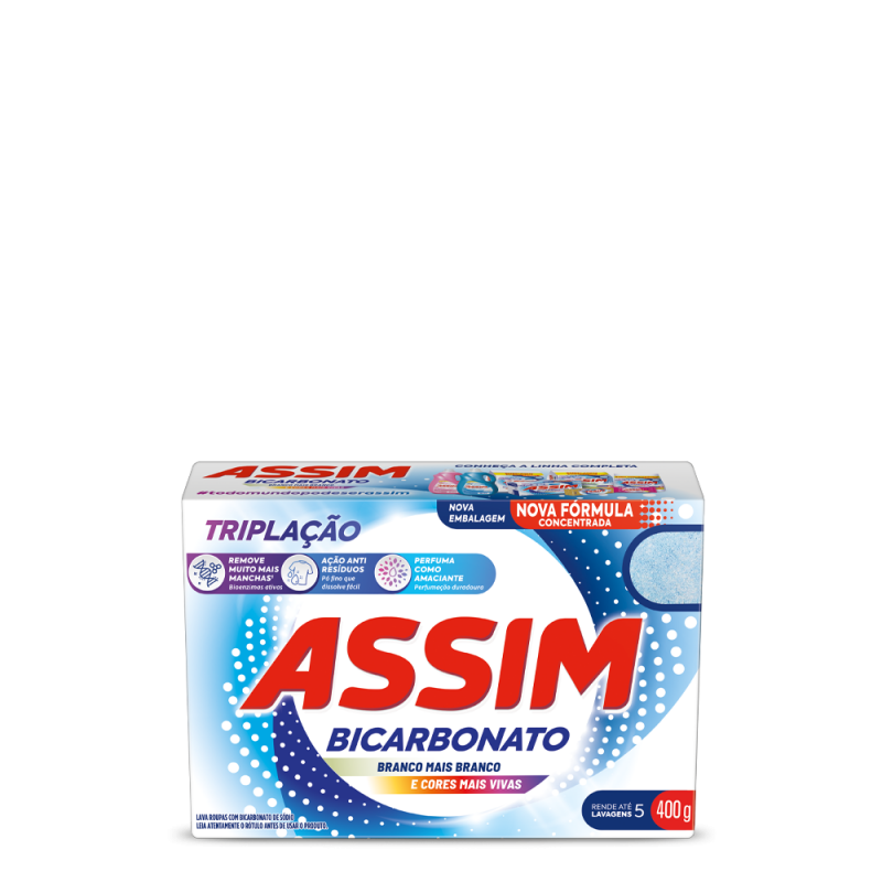DET PO ASSIM TRIPLACAO BICARBONATO 400GR - CX COM 24 UM