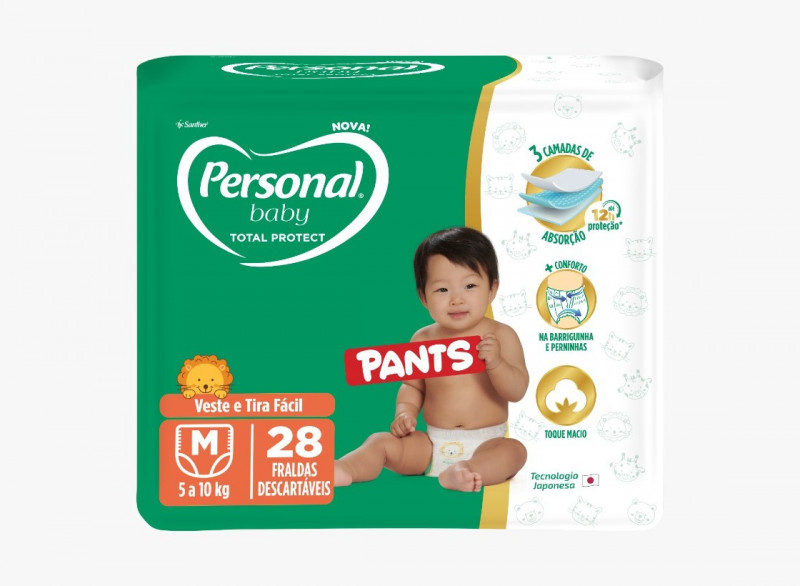 FR PANTS PERSONAL BABY TOTAL PROTECT - MD C/28 UN FD COM 8 PT