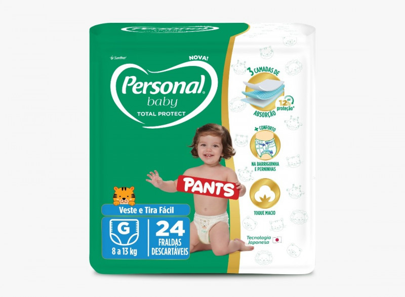 FR PANTS PERSONAL BABY TOTAL PROTECT. - GD C/24 UN FD COM 8 PT