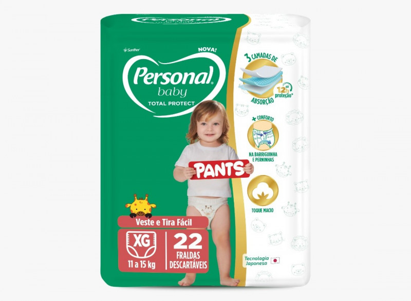 FR PANTS PERSONAL BABY TOTAL PROTECT.. - XG C/22 UN FD COM 8 PT