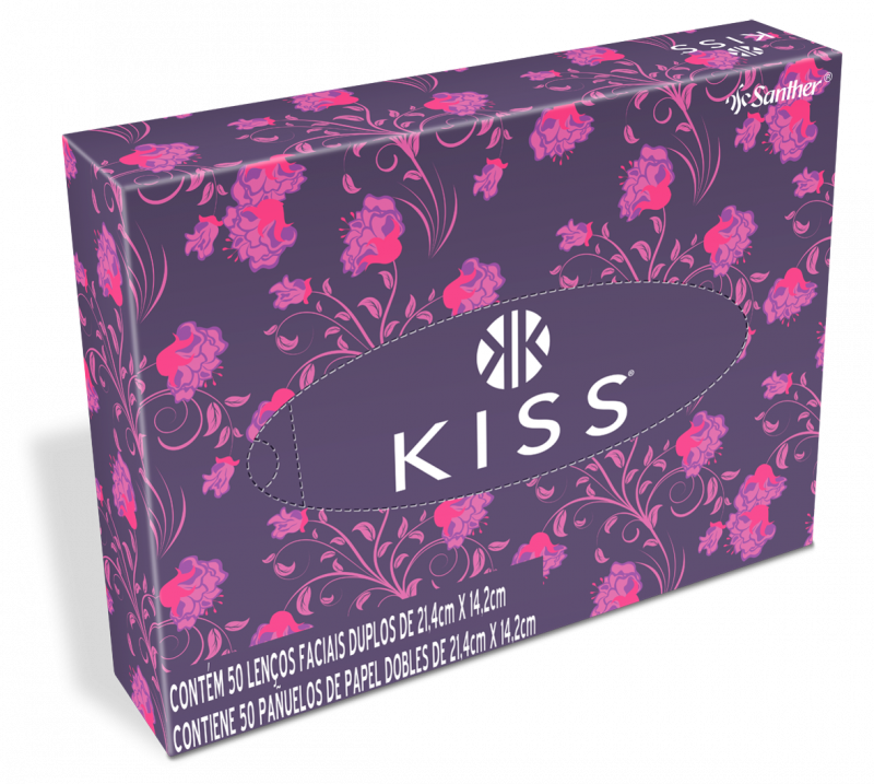 LENÇO FACIAL KISS C/50 FOLHAS - NORMAL CF COM 7 PT
