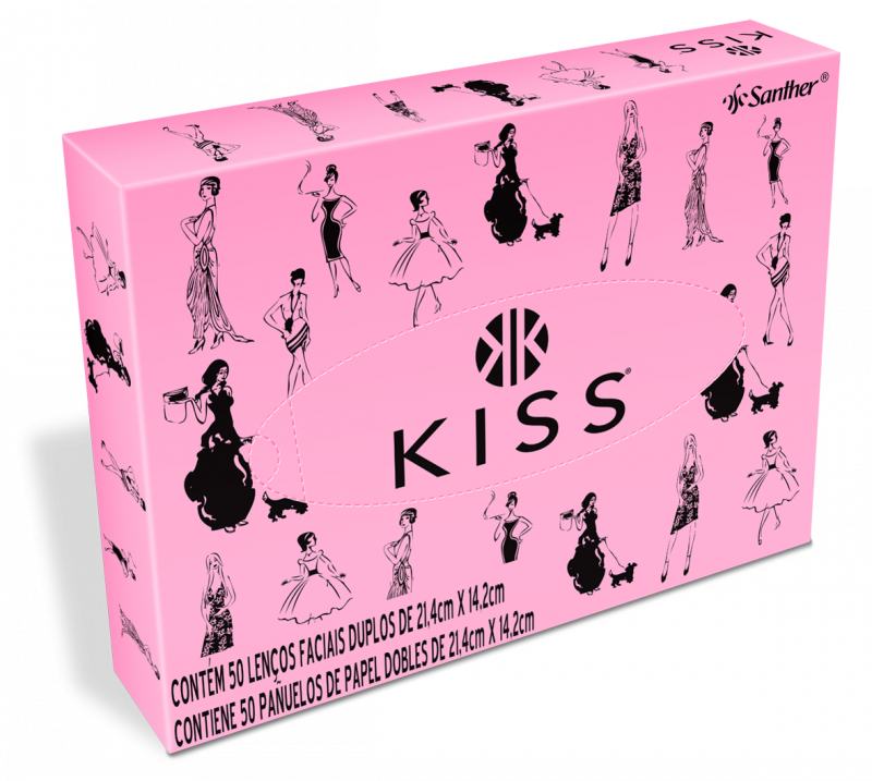 LENÇO FACIAL KISS C/50 FOLHAS - NORMAL CF COM 7 PT