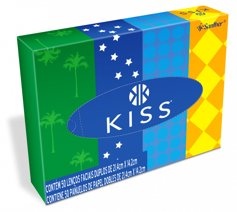 LENÇO FACIAL KISS C/50 FOLHAS - NORMAL CF COM 7 PT
