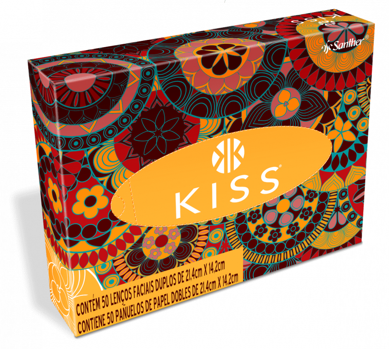 LENÇO FACIAL KISS C/50 FOLHAS - NORMAL CF COM 7 PT