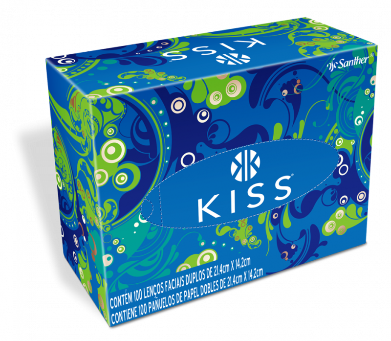 LENÇO FACIAL KISS C/100 FOLHAS - NORMAL CF COM 6 PT