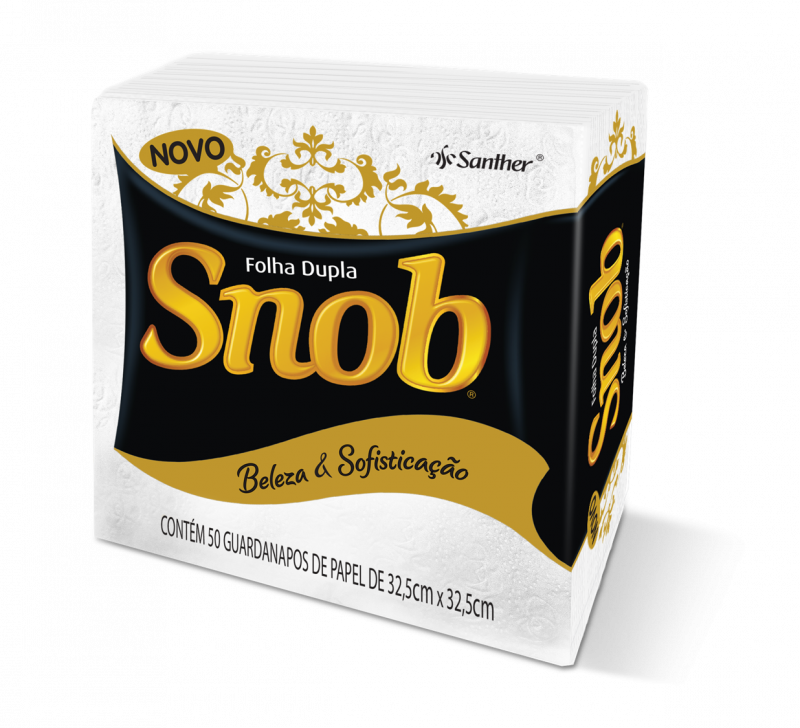 GUARDANAPO SNOB GALA FOLHA DUPLA GRANDE - BRANCO C/ 50 CX COM 48 PT