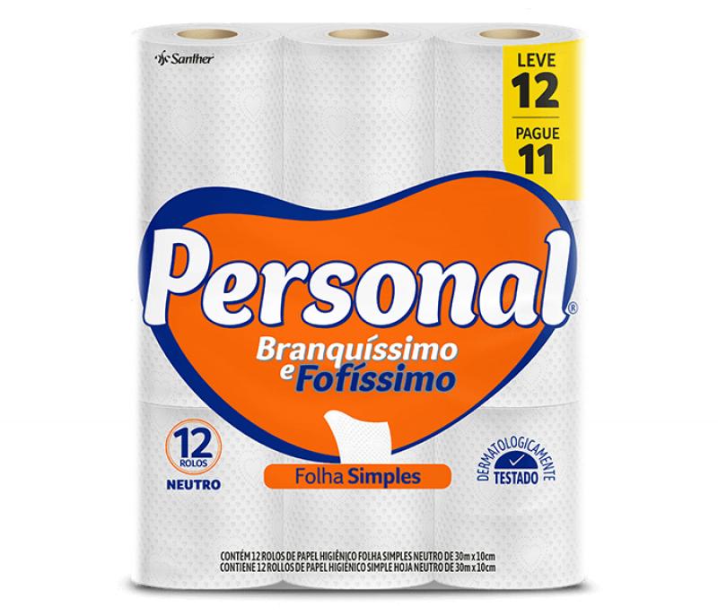 PERSONAL FOLHA SIMPLES LEVE 12 PAGUE 11 - NEUTRO 30M FD COM 6 PT