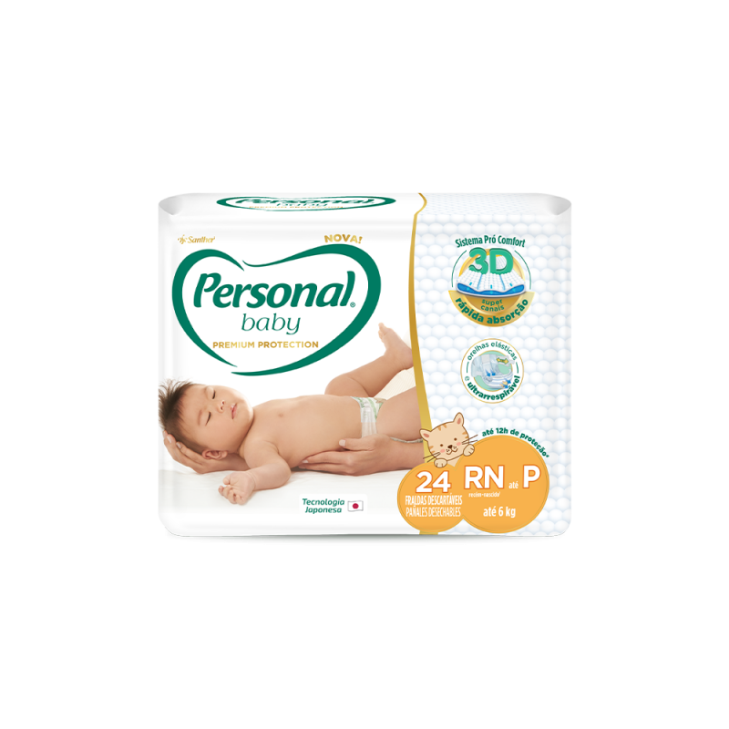 FRALDA PERSONAL BABY PREMIUM PROTECTION - PQ C/24 UN FD COM 12 PT