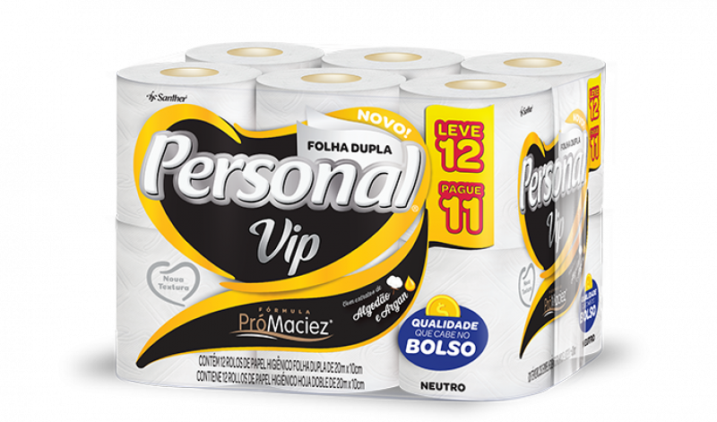 Papel Personal VIP FD 20M Leve 12 Pague 11  Neutro Fardo com 6 PT