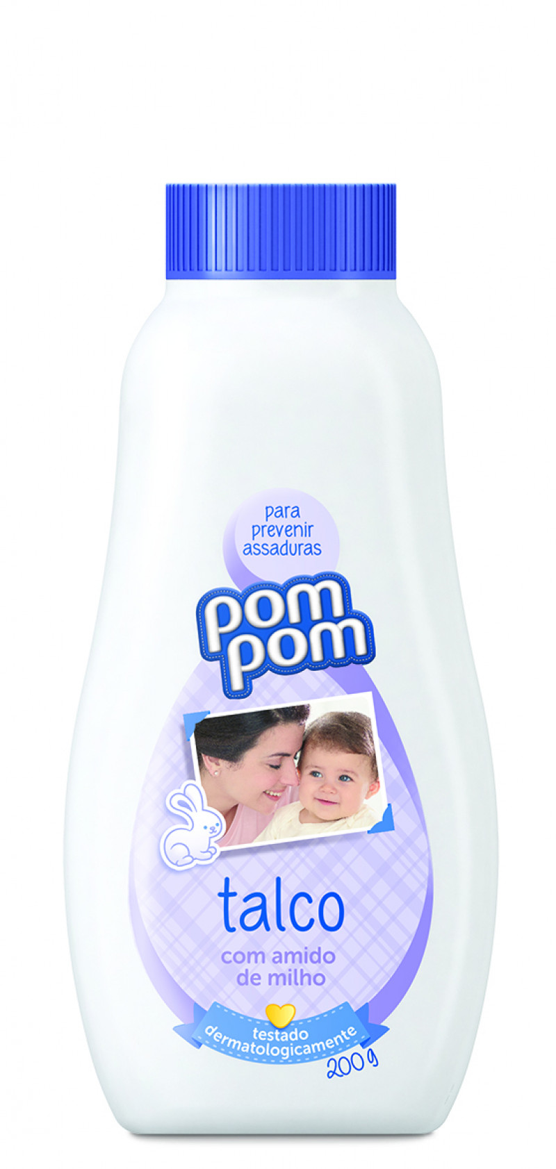 POMPOM TALCO INFANTIL - 200GR CX COM 12 UM
