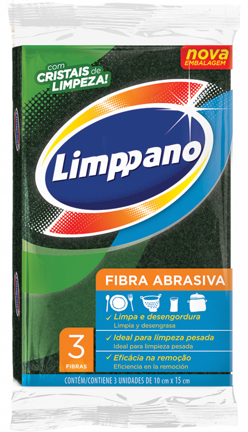 FIBRA ABRASIVA LIMPPANO C/3UN - CX C/24 CX COM 24 UM