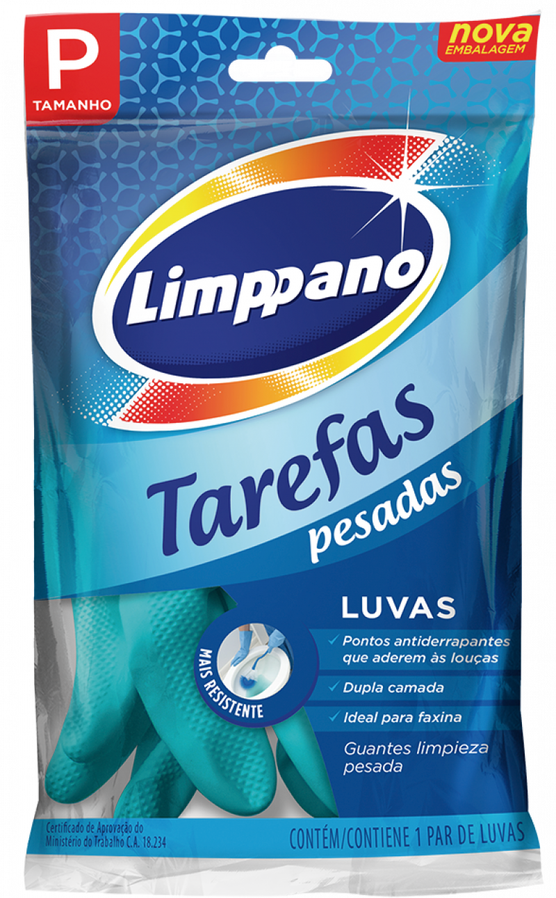 LUVA TAREFAS PESADAS LIMPPANO - C/1 PEQUENA UM COM 1 UM
