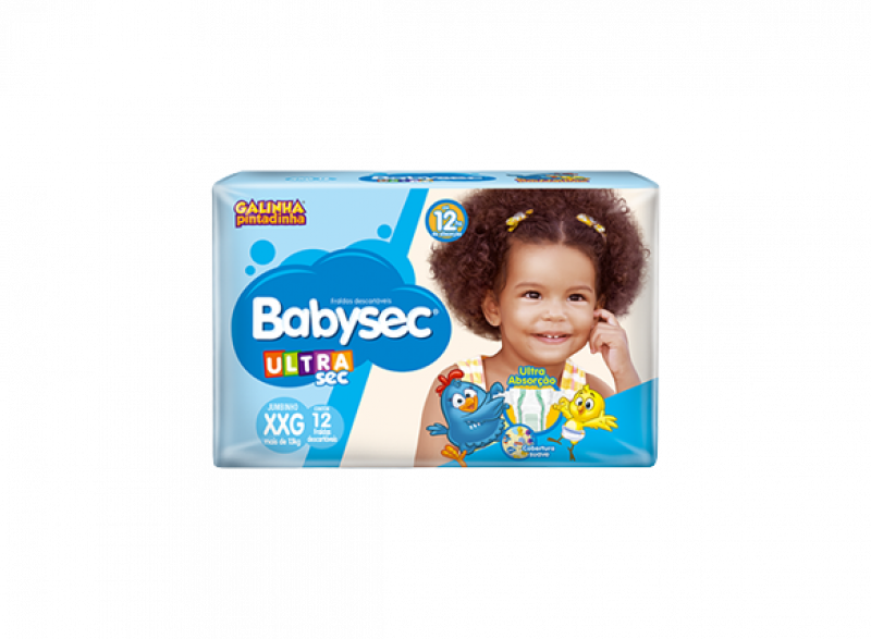 Fralda BabySec Jumbinho (XXG) - C/12 Fardo com 8 PT