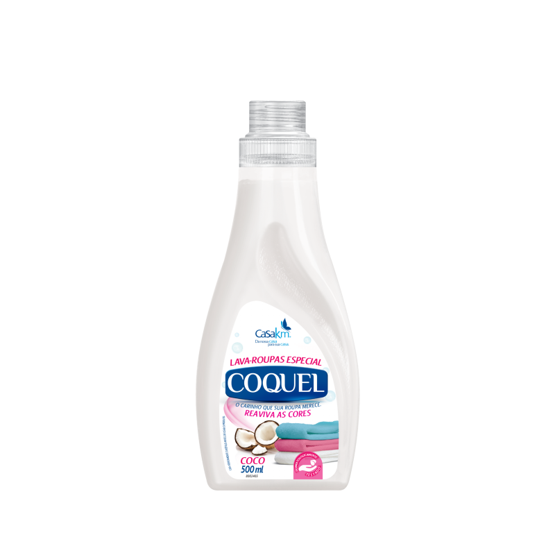 LAVA ROUPAS LÍQUIDO COQUEL 500ML - CÔCO UM COM 1 UM