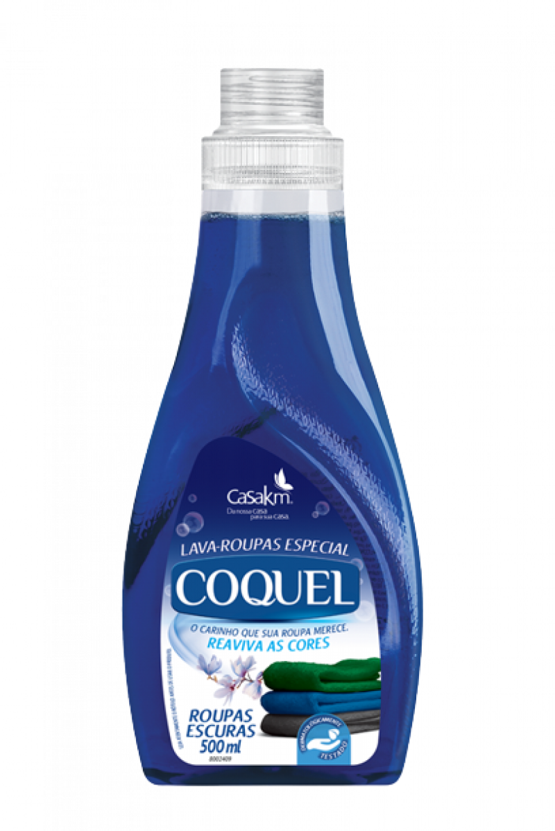 LAVA ROUPAS LÍQUIDO COQUEL 500ML - ROUPAS ESCURAS CX COM 12 UM