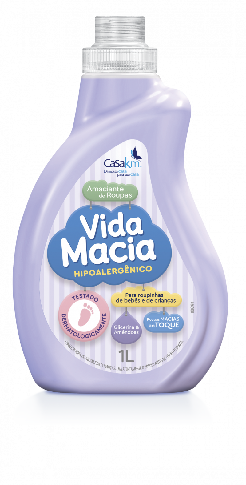 AMACIANTE INFANTIL VIDA MACIA 1L - GLICERINA & AMÊNDOA CX COM 12 UM