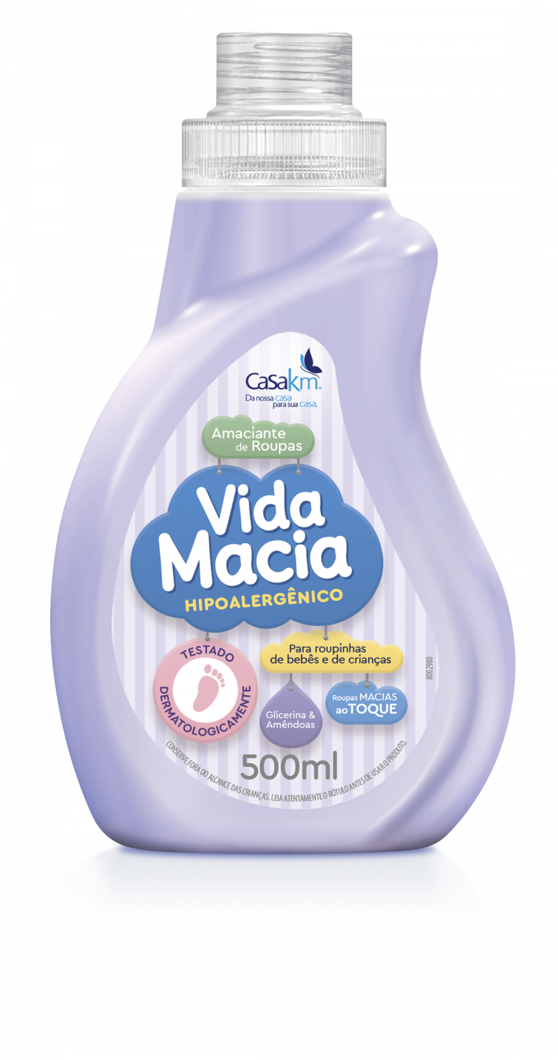 AMACIANTE INFANTIL VIDA MACIA 500ML - GLICERINA & AMÊNDOA UM COM 1 UM