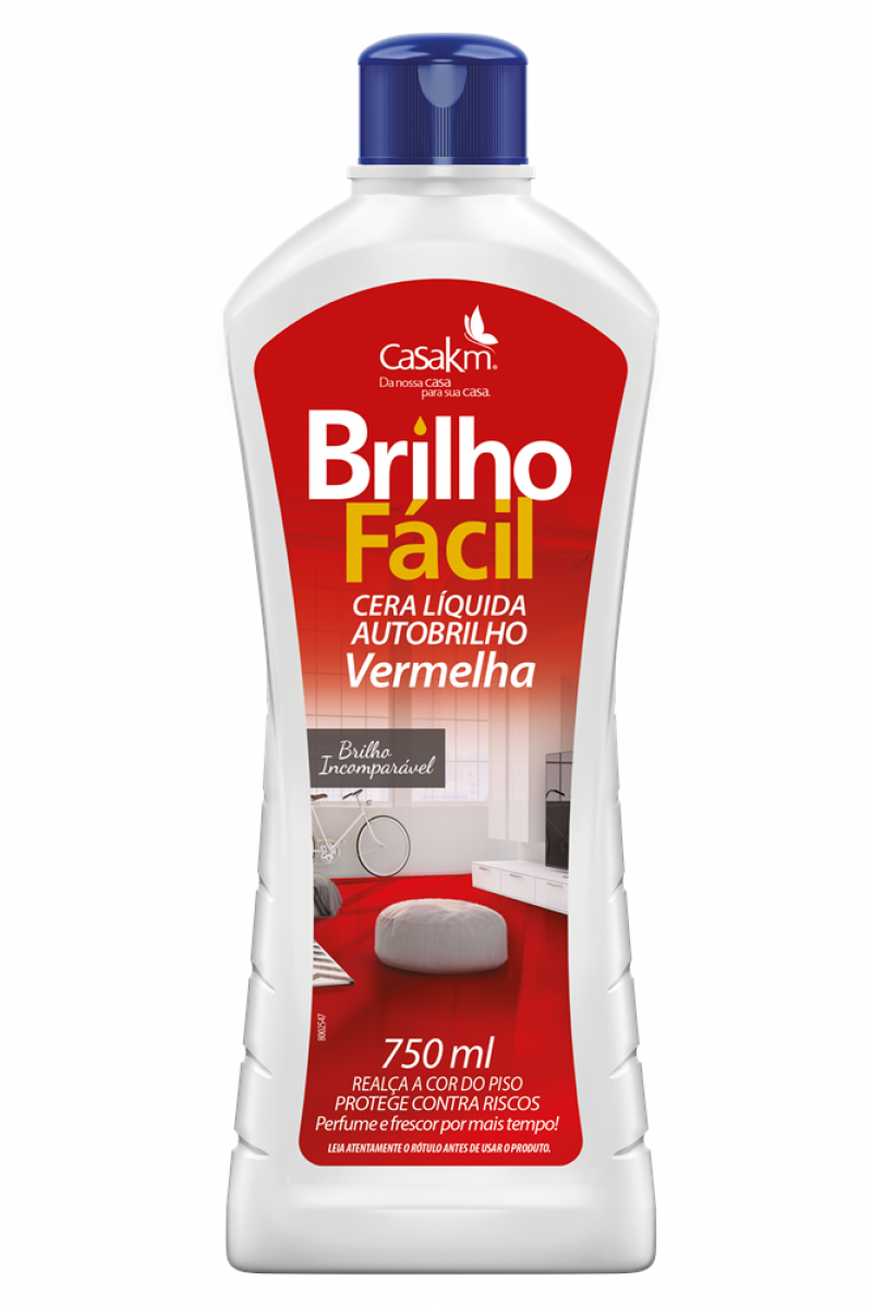 CERA LIQUIDA BRILHO FÁCIL 750ML - VERMELHA UM COM 1 UM
