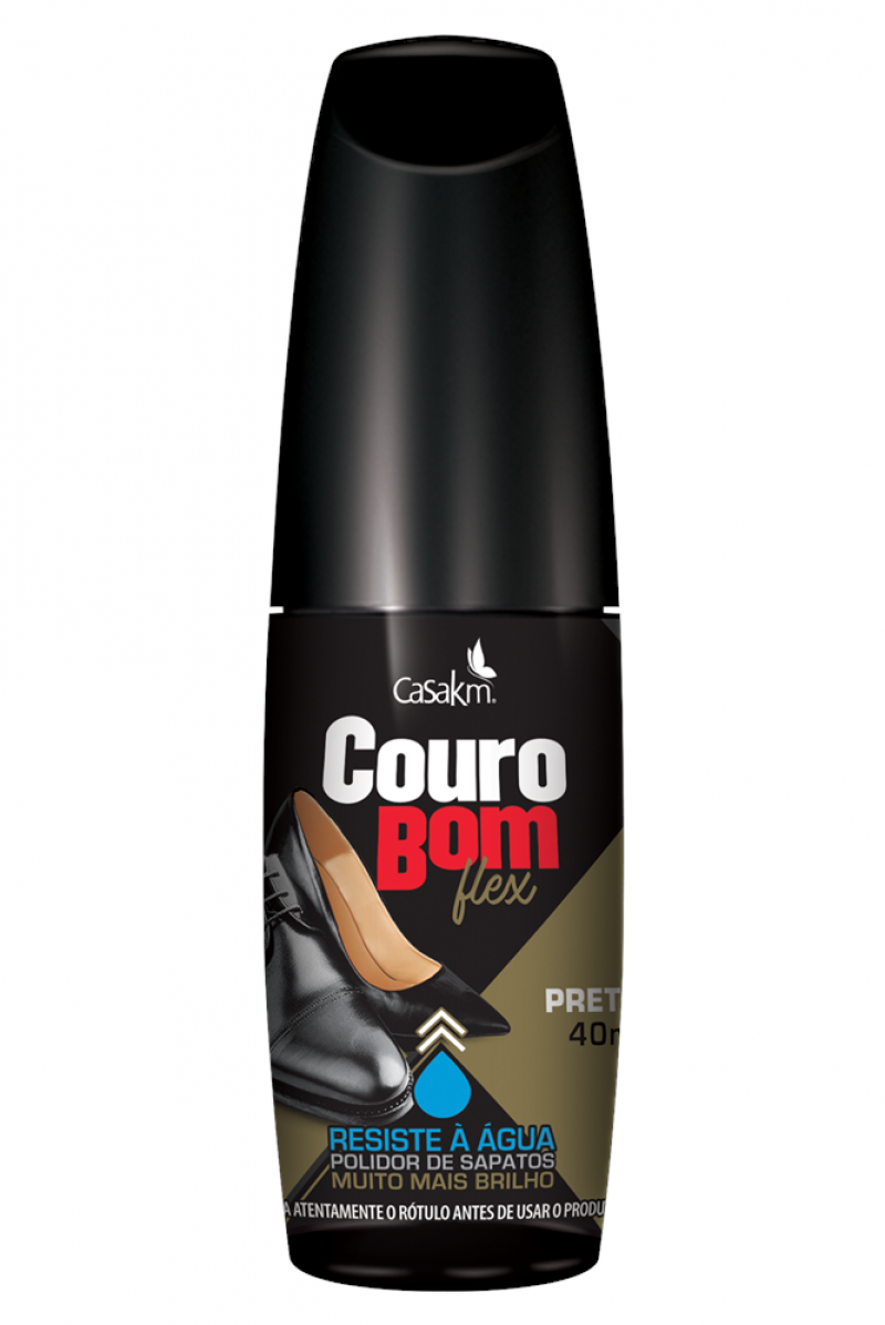 COURO BOM FLEX 40ML - PRETO CX COM 12 UM