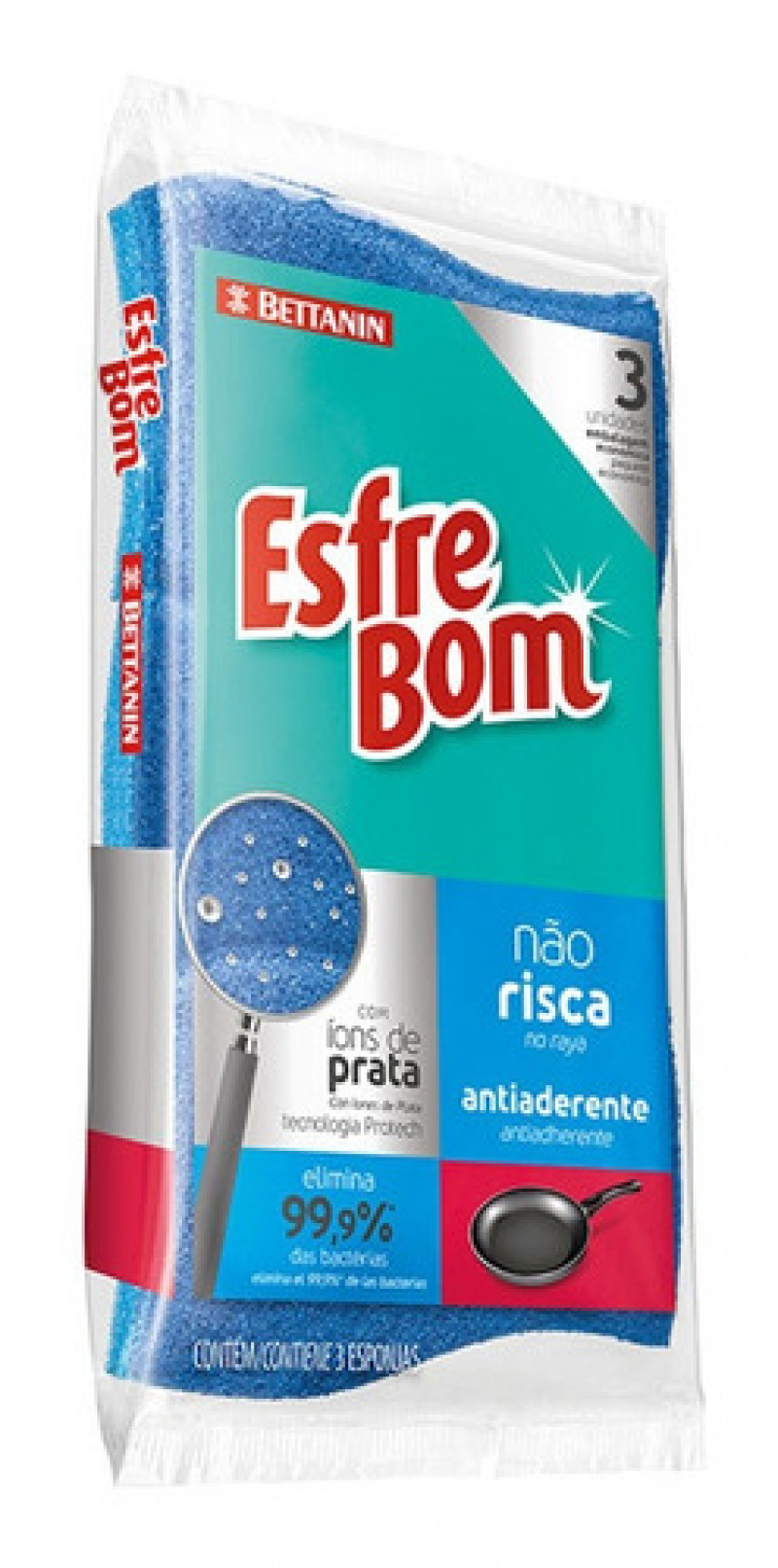 ESFREBOM ESPONJA NAO RISCA ECONOMICA - ECONOMICA COM 3 UM