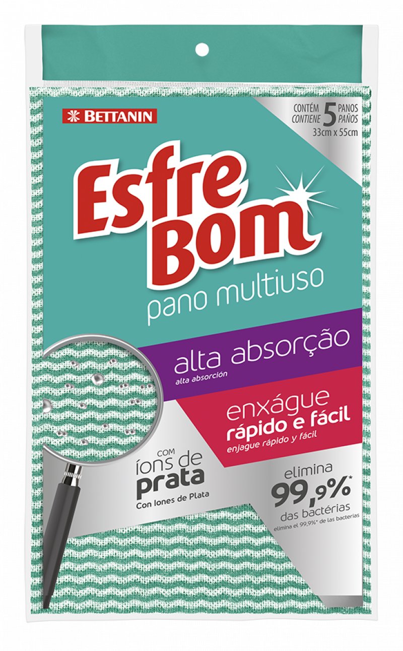 ESFREBOM PANO MULTIUSO ALMOFADA - VERDE UM COM 1 UM