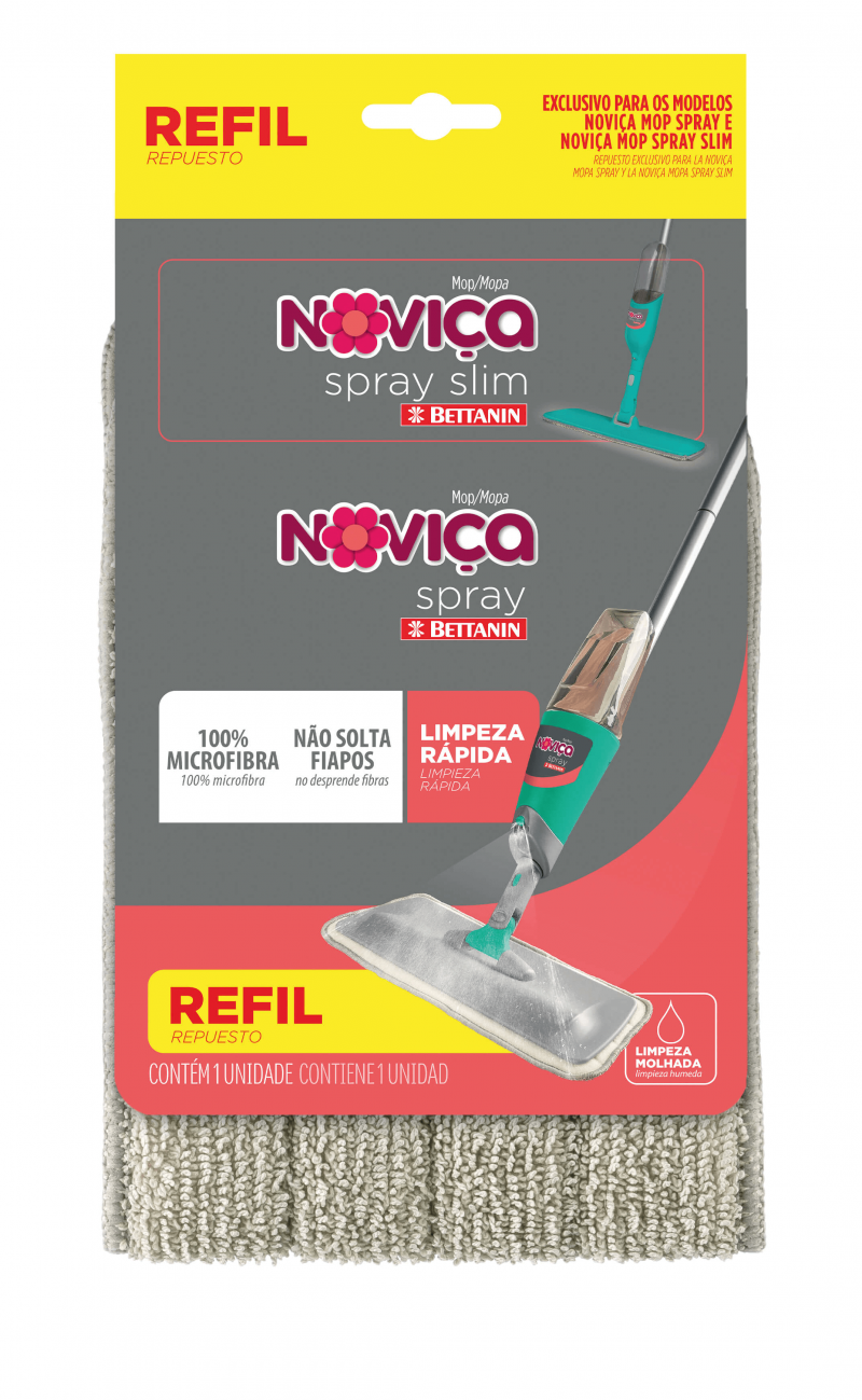 NOVIÇA REFIL TECIDO MOP SPRAY - SPRAY CX COM 6 UM