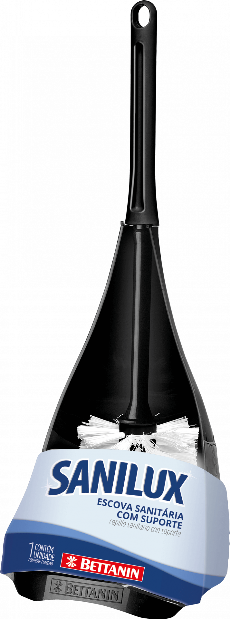 SANILUX ESCOVA SANITÁRIA PLÁSTICO - SUPORTE UM COM 1 UM