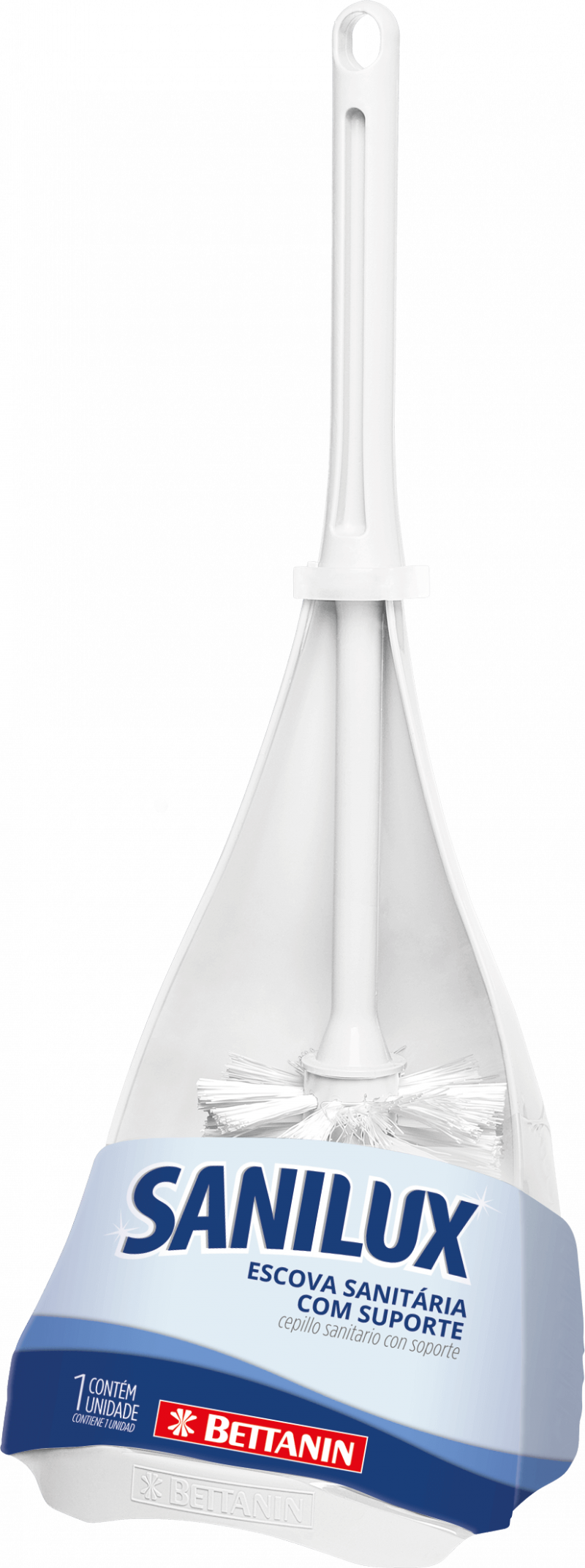 SANILUX ESCOVA SANITÁRIA PLÁSTICO - SUPORTE UM COM 1 UM