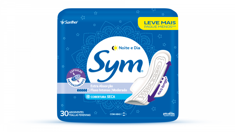 ABS SYM NOITE E DIA C/30 UNID - SECA C/ABAS PT COM 1 UM