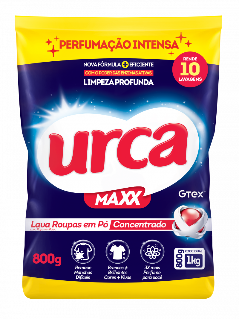 LAVA ROUPA PO URCA SACHE 800GR - TRAD CX COM 20 UM