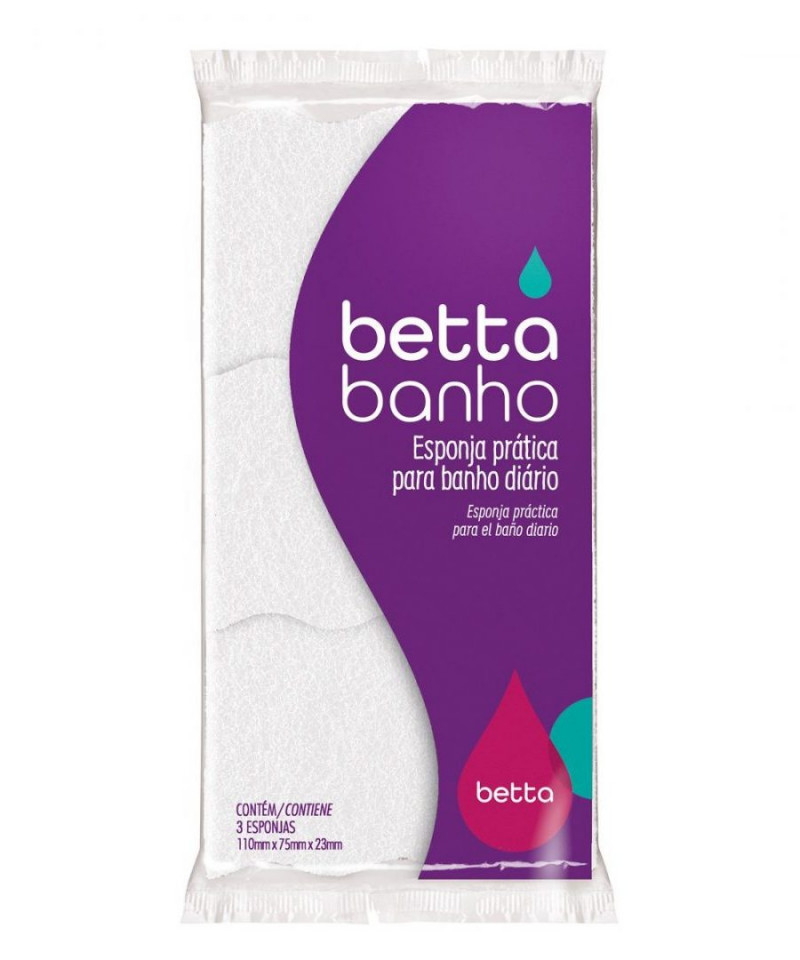 BETTABANHO ESPONJA ABRASIVA - C/3 UM COM 1 UM