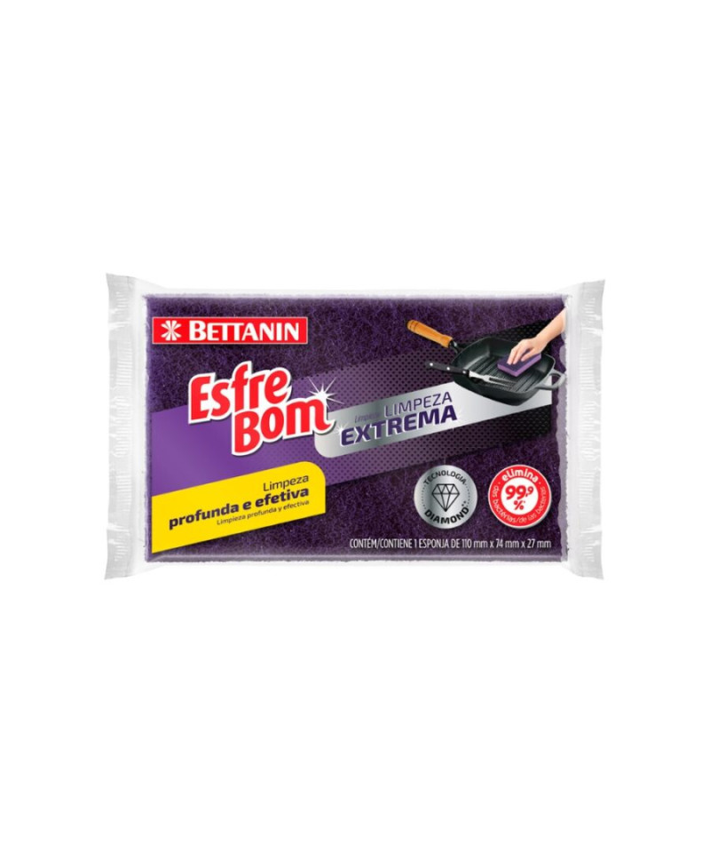 ESFREBOM ESPONJA DIAMOND - C/1 UM COM 1 UM