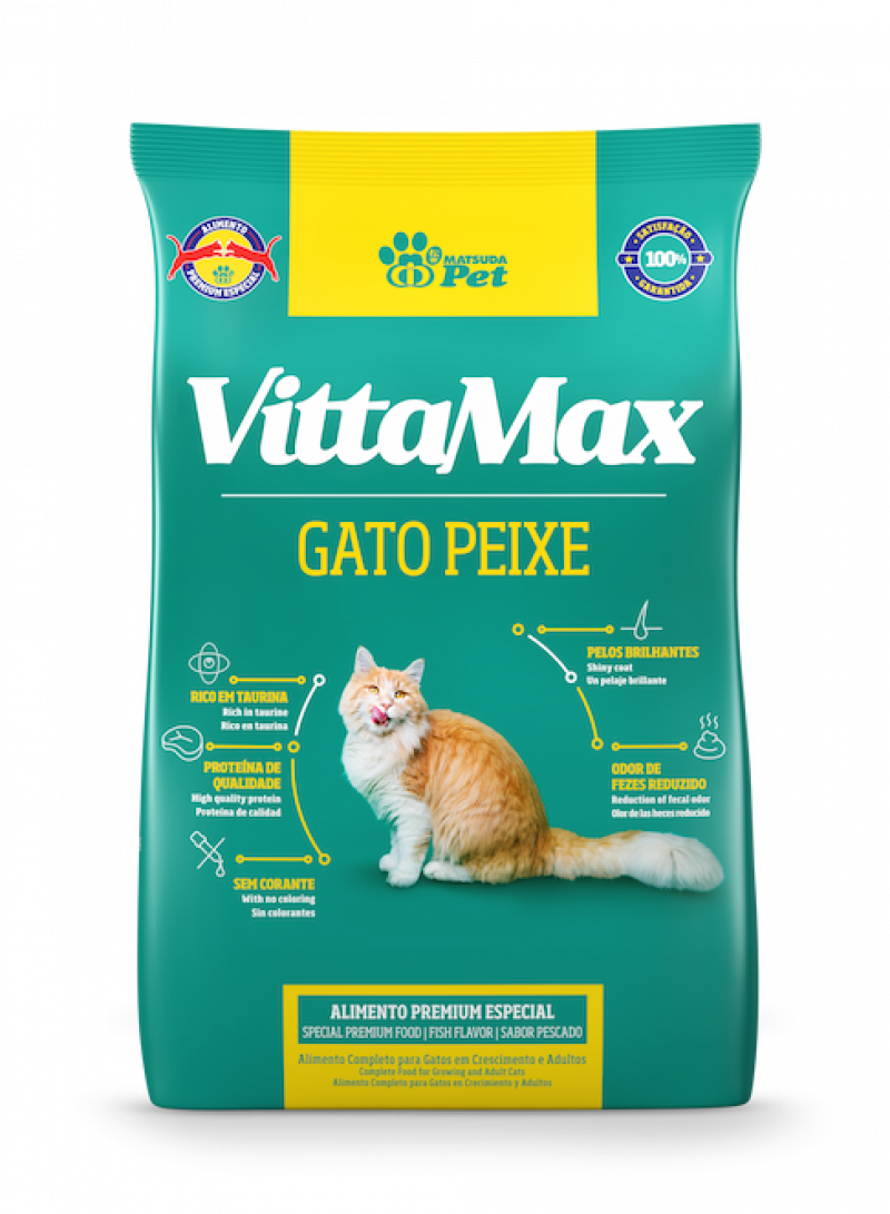 ALIM GATO VITTAMAX 1KG - PEIXE FD COM 10 UM