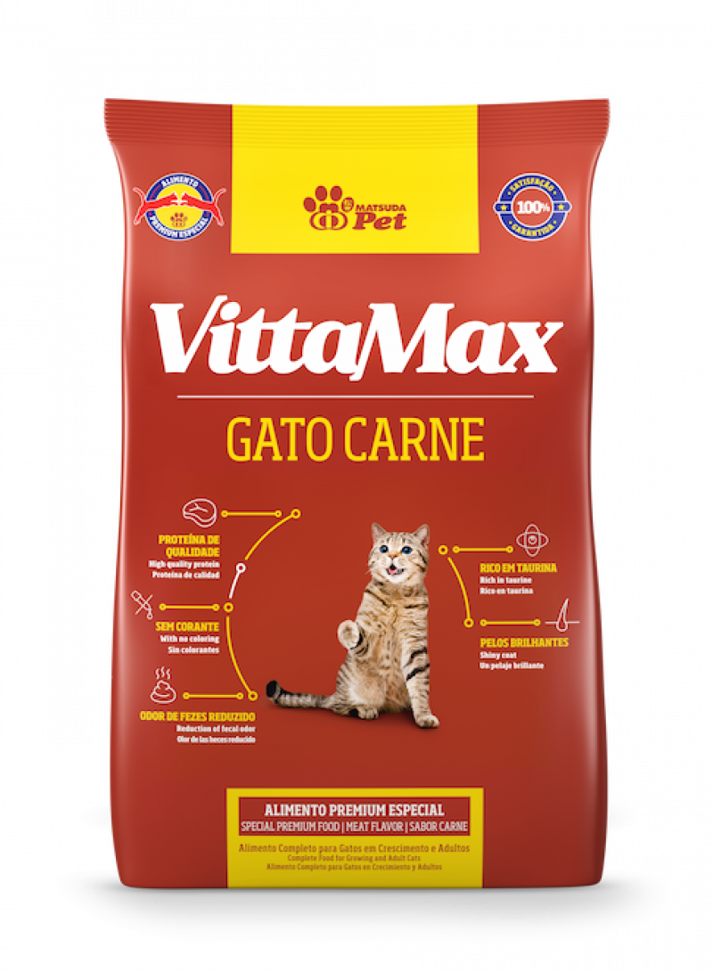 ALIM GATO VITTAMAX 1KG - CARNE FD COM 10 UM