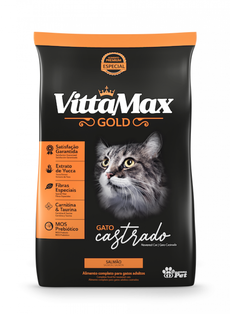 ALIM GATO VITTAMAX 1KG - CASTRAD SALMAO FD COM 10 UM