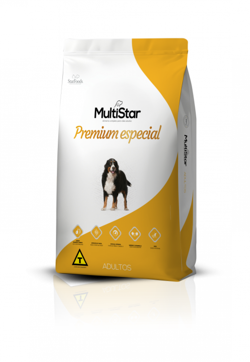 ALIM CAES MULTI STAR 15KG - ADULTO PT COM 1 UM