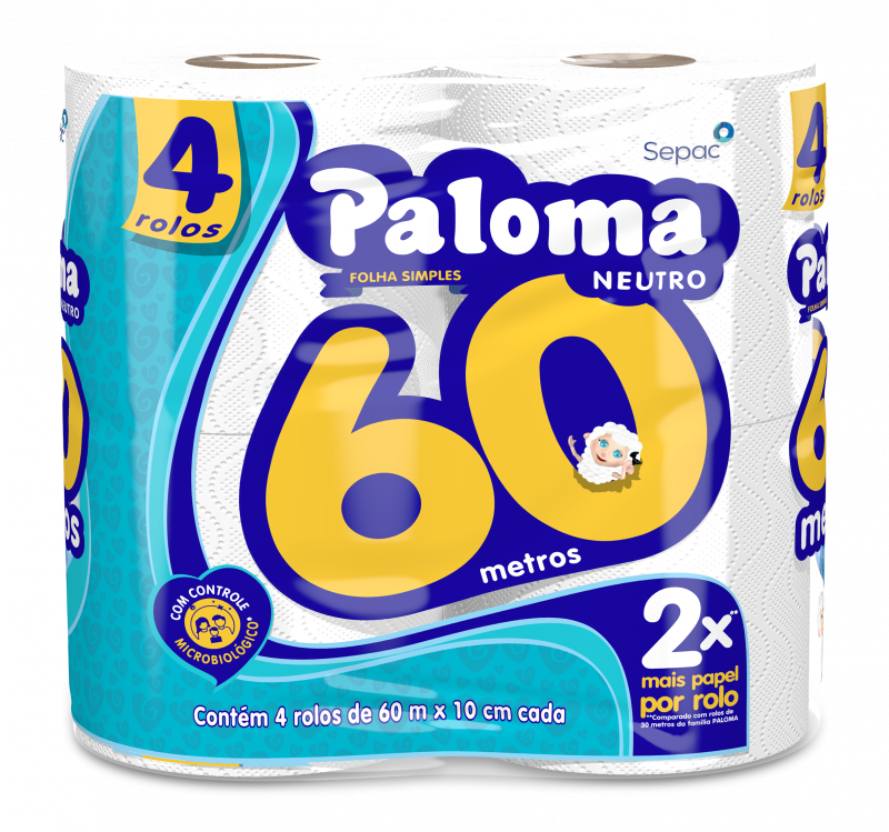 PALOMA 60M C/4 FOLHA  SIMPLES - NEUTRO FD COM 16 PT