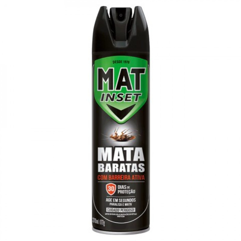 MAT INSET INSETICIDA 270ML - MATA BARATAS UN COM 1 UN