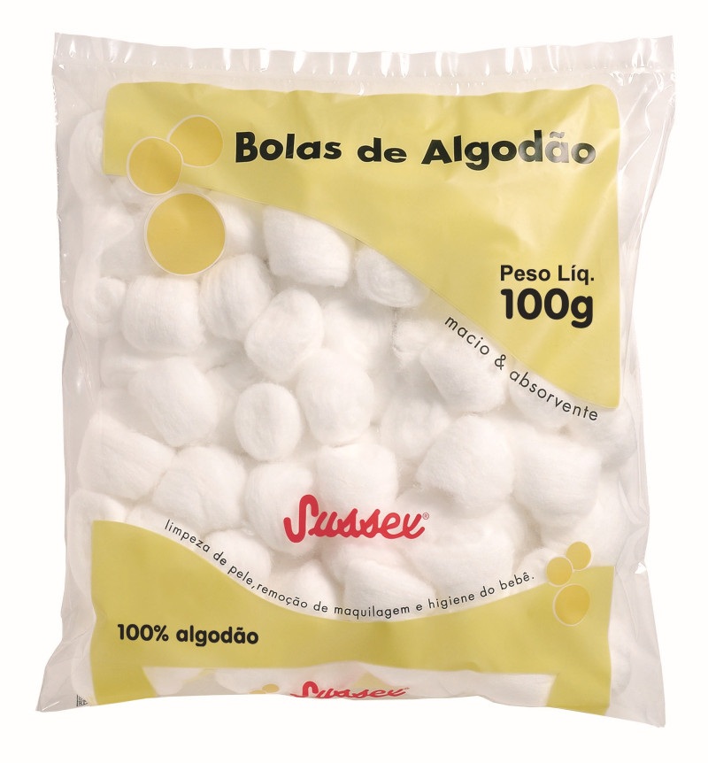 ALGODAO BOLA SUSSEX 100GR - BRANCA UN COM 1 UN