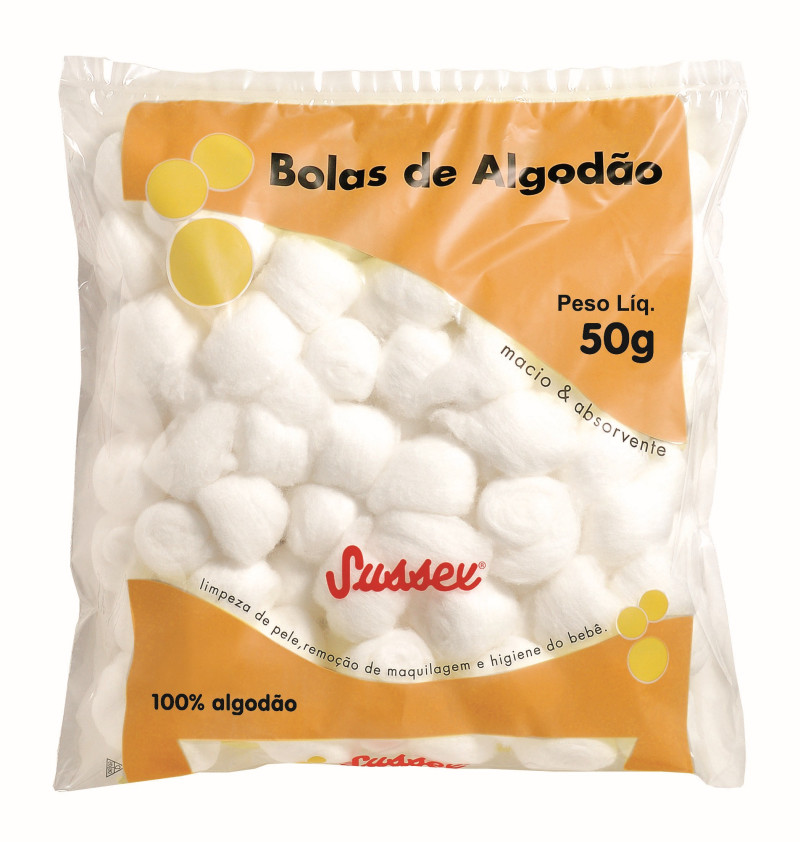 ALGODAO BOLA SUSSEX 50GR - BRANCA UN COM 1 UN