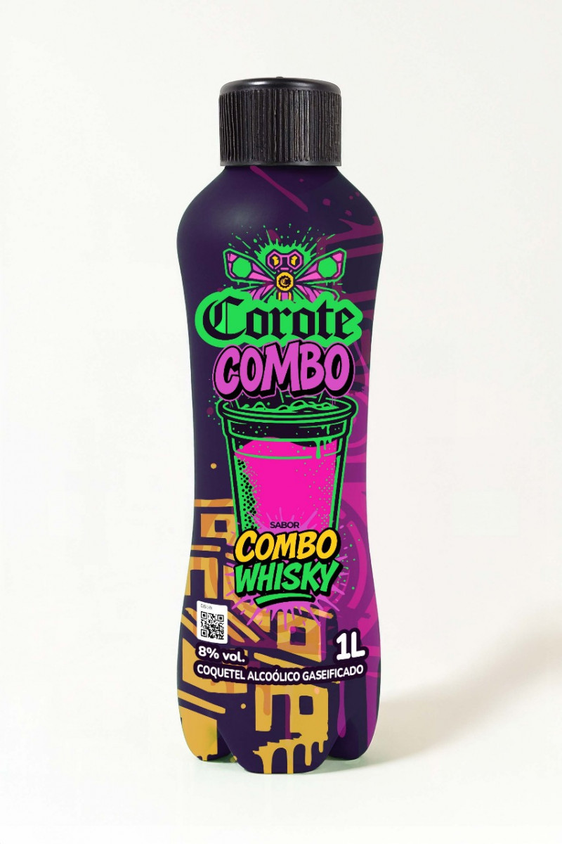 COROTE COMBO PET 1000ML - WHISKY PT COM 6 UN